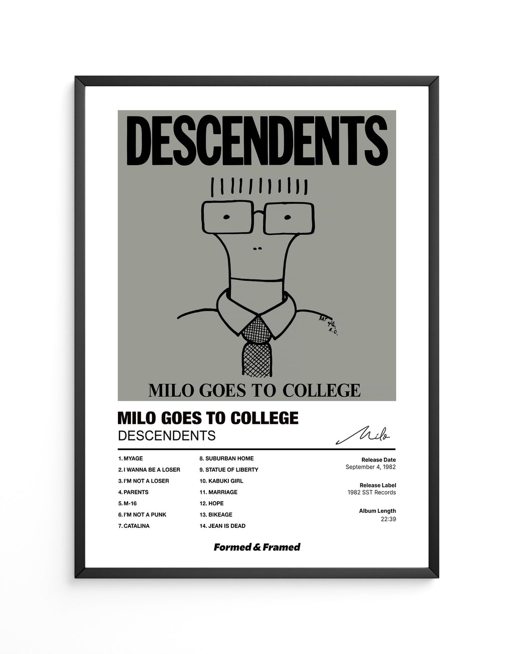 Milo Goes To College - Framed