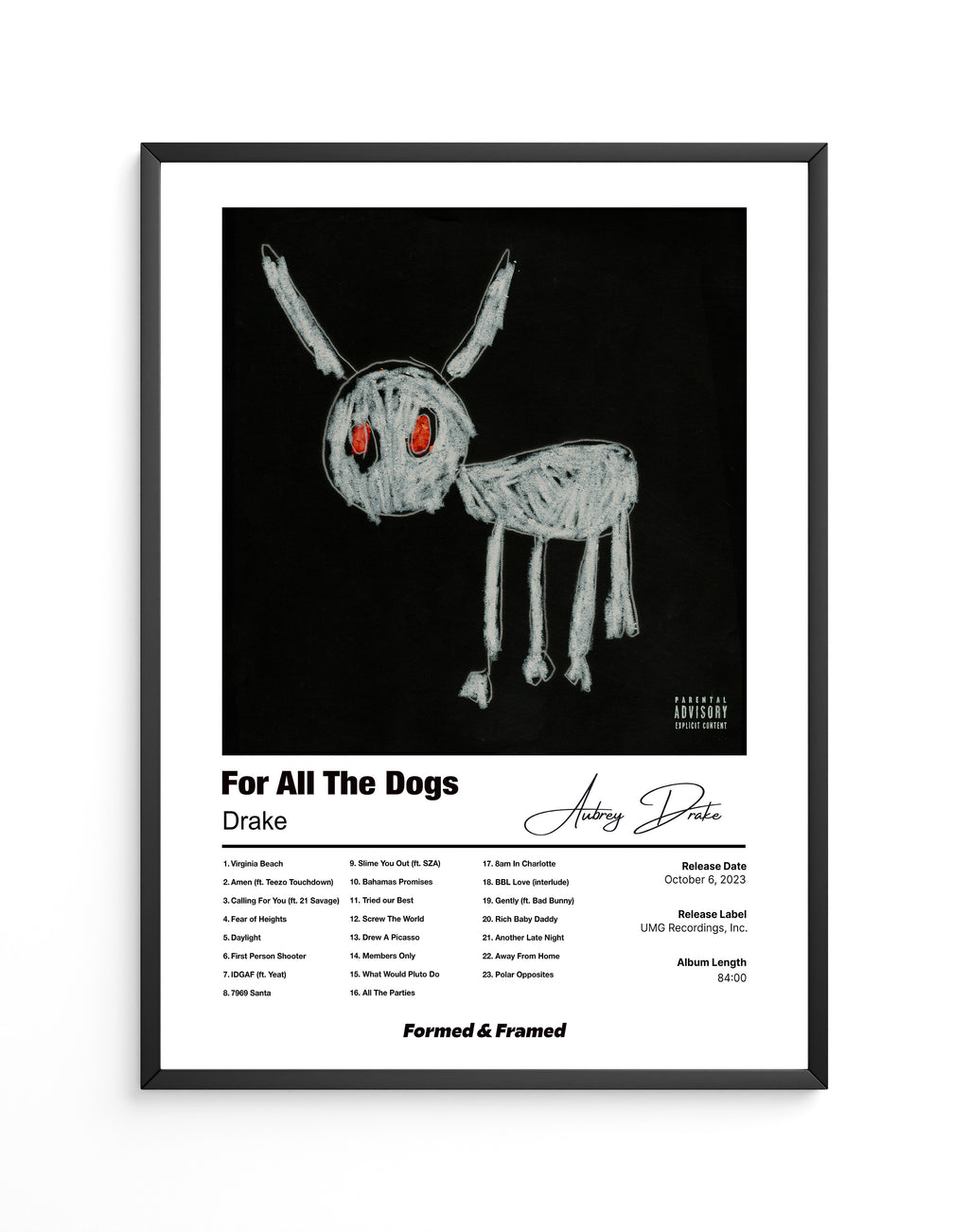 For All The Dogs - Framed